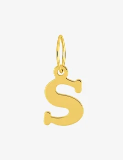 Pendentif lettre S en or jaune 375 ‰ SO OR