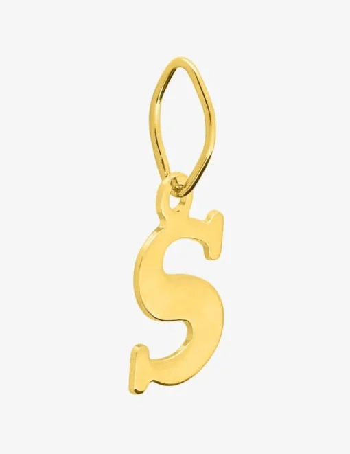 Pendentif lettre S or jaune 750‰ SO OR