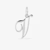 Pendentif lettre V anglaise en argent 925‰ rhodié SO OR