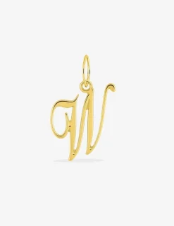 Pendentif lettre W anglaise or jaune 375‰ SO OR