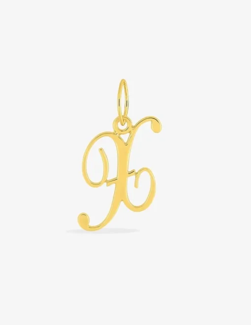 Pendentif lettre X anglaise or jaune 375‰ SO OR