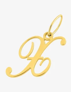Pendentif lettre X anglaise or jaune 375‰ SO OR