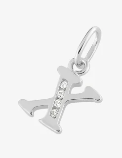 Pendentif lettre X argent 925‰ rhodié et oxydes de zirconium SO OR