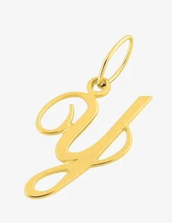 Pendentif lettre Y anglaise or jaune 375‰ SO OR