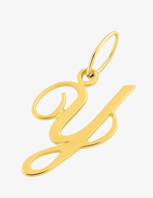 Pendentif lettre Y anglaise or jaune 375‰ SO OR