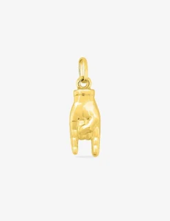 Pendentif main signe rock or jaune 750 ‰ SO OR