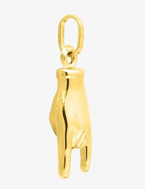 Pendentif main signe rock or jaune 750 ‰ SO OR