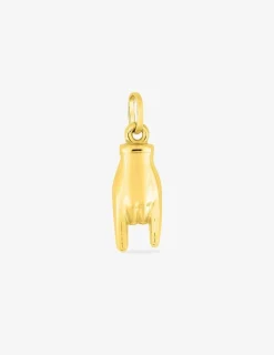 Pendentif main signe rock or jaune 750 ‰ SO OR