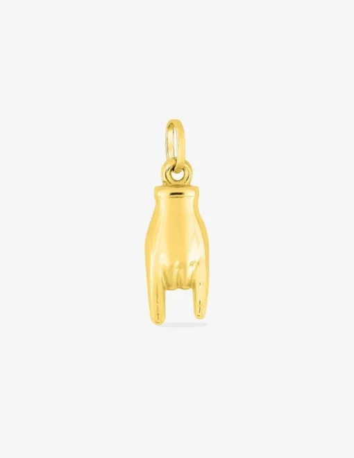 Pendentif main signe rock or jaune 750 ‰ SO OR