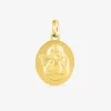 Pendentif médaille ange or jaune 750 ‰ plaque ovale SO OR