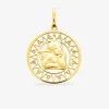 Pendentif médaille fantaise ange or jaune 750 ‰ SO OR