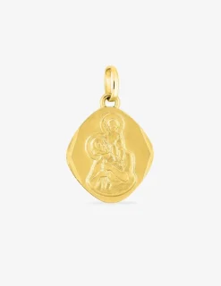 Pendentif médaille saint Christophe or jaune 750 ‰ 13 x 20 mm SO OR