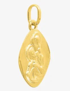 Pendentif médaille saint Christophe or jaune 750 ‰ 13 x 20 mm SO OR