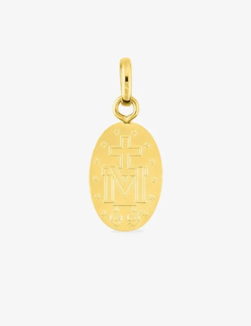 Pendentif médaille vierge miraculeuse or jaune 750 ‰ SO OR