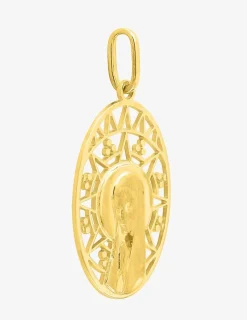Pendentif médaille vierge or jaune 750 ‰ 14 x 25 mm SO OR