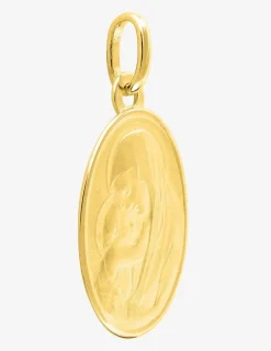 Pendentif médaille vierge à l'enfant or jaune 750 ‰ 15 x 25 mm SO OR