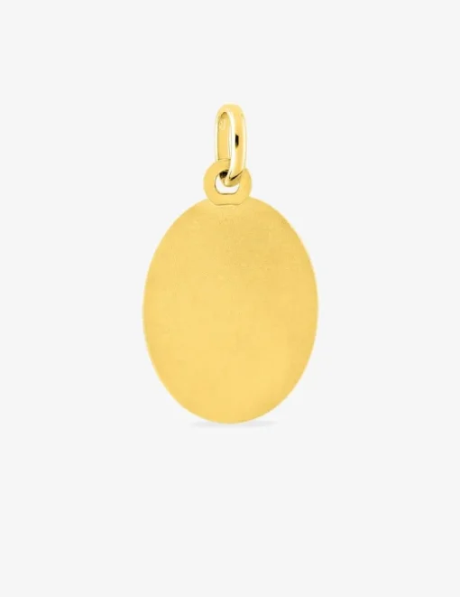 Pendentif médaille vierge à l'enfant or jaune 750 ‰ 15 x 25 mm SO OR
