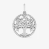 Pendentif motif arbre de vie en argent 925 ‰ rhodié, oxydes de zirconium SO OR