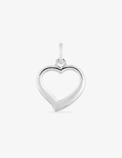 Pendentif motif cœur évidé or blanc 750 ‰ SO OR