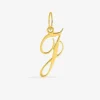 Pendentif or 375‰ initiale J SO OR