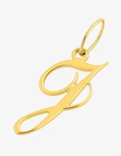 Pendentif or 375‰ initiale J SO OR