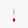 Pendentif or blanc 750 ‰ diamant 0,01 ct et rubis SO OR