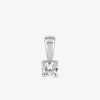 Pendentif or blanc 750 ‰ et oxyde de zirconium 0,18 ct SO OR