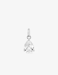 Pendentif or blanc 750 ‰ et oxyde de zirconium SO OR