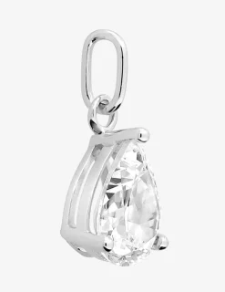 Pendentif or blanc 750 ‰ et oxyde de zirconium SO OR