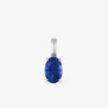 Pendentif or blanc 750 ‰ saphir SO OR