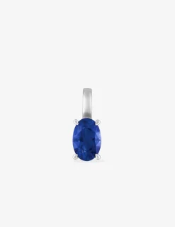 Pendentif or blanc 750 ‰ saphir SO OR