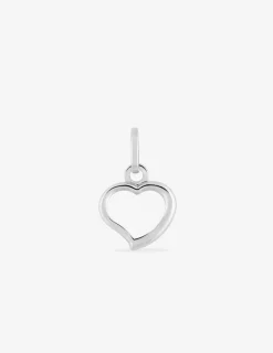 Pendentif or blanc 750‰ cœur SO OR