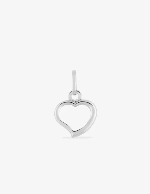 Pendentif or blanc 750‰ cœur SO OR