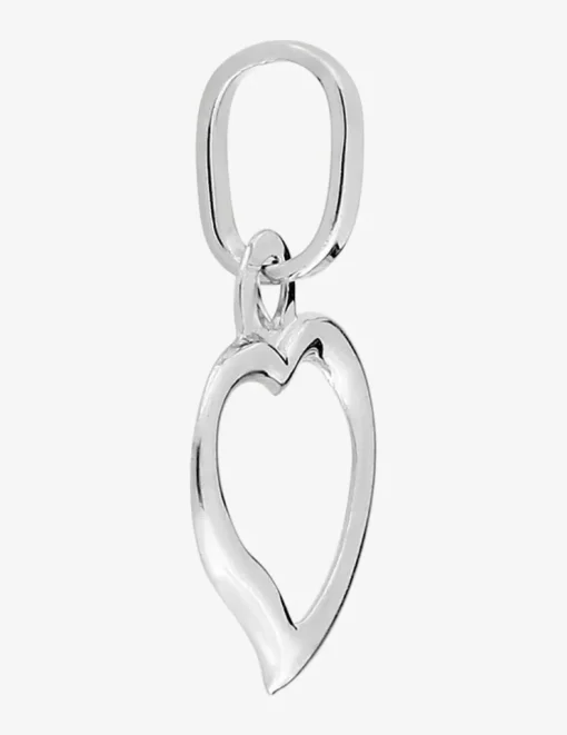 Pendentif or blanc 750‰ cœur SO OR