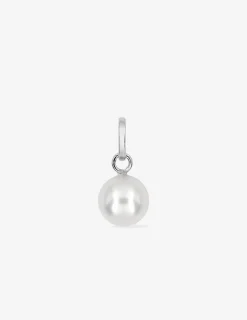 Pendentif or blanc 375‰ et perle 7 mm SO OR