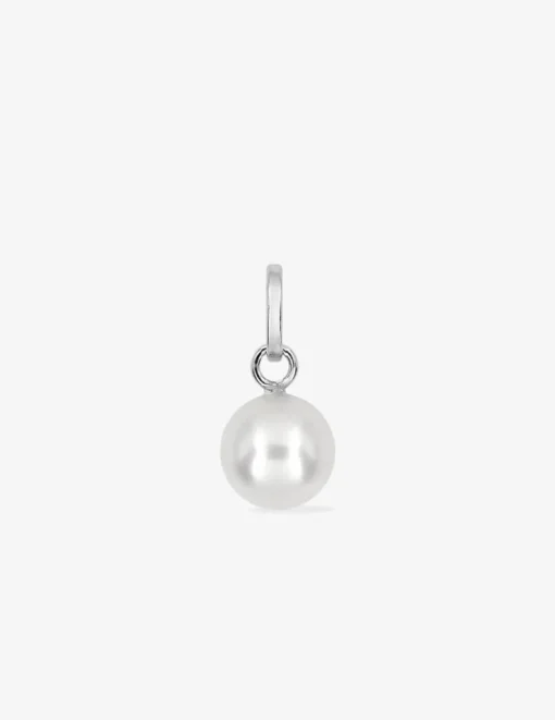 Pendentif or blanc 375‰ et perle 7 mm SO OR