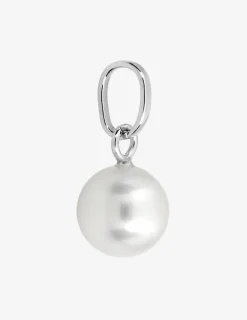 Pendentif or blanc 375‰ et perle 7 mm SO OR