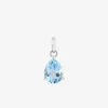 Pendentif or blanc 375‰ et topaze poire SO OR