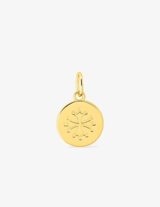Pendentif or jaune 750 ‰ croix régionale SO OR