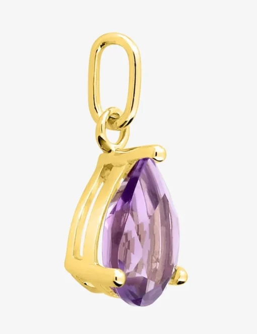 Pendentif or jaune 750 ‰ et améthyste SO OR