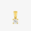 Pendentif or jaune 375 ‰ et oxyde de zirconium 3 mm SO OR