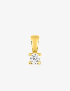 Pendentif or jaune 375 ‰ et oxyde de zirconium 3 mm SO OR
