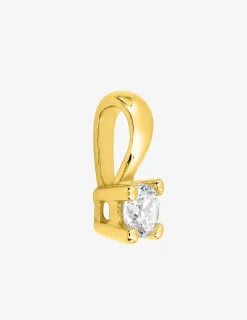 Pendentif or jaune 375 ‰ et oxyde de zirconium 3 mm SO OR
