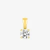 Pendentif or jaune 375 ‰ et oxyde de zirconium 4,75 mm SO OR