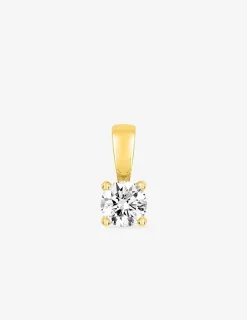 Pendentif or jaune 375 ‰ et oxyde de zirconium 4,75 mm SO OR