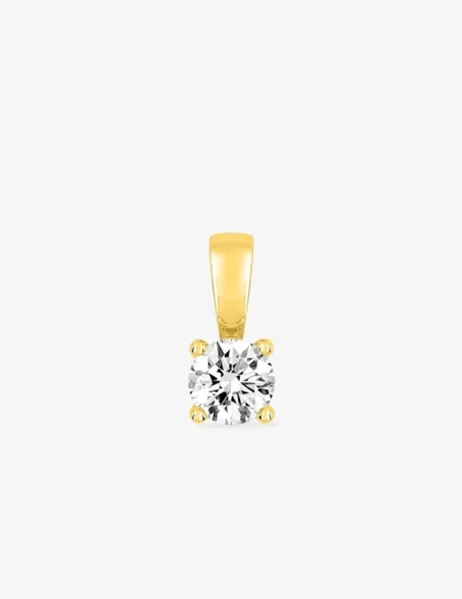 Pendentif or jaune 375 ‰ et oxyde de zirconium 4,75 mm SO OR