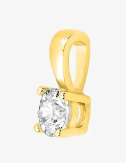 Pendentif or jaune 375 ‰ et oxyde de zirconium 4,75 mm SO OR