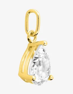 Pendentif or jaune 375 ‰ et oxyde de zirconium taillé en poire SO OR