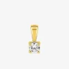 Pendentif or jaune 750 ‰ et oxyde de zirconium 0,18 ct SO OR