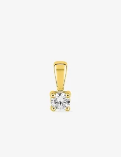 Pendentif or jaune 750 ‰ et oxyde de zirconium 0,18 ct SO OR